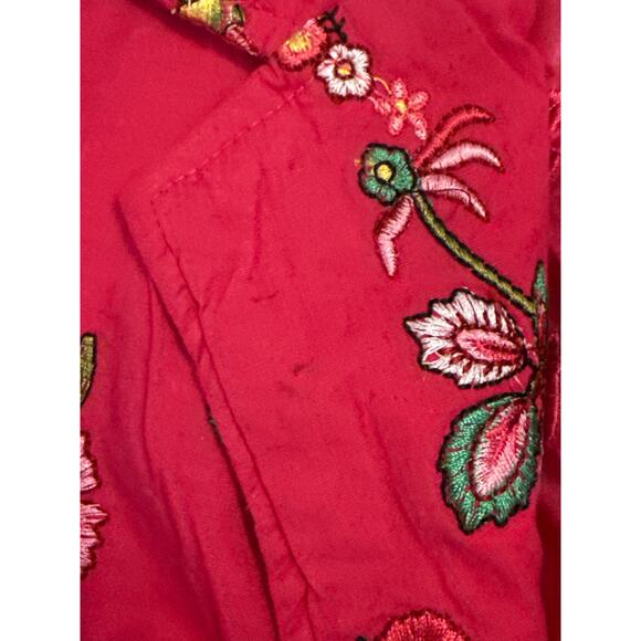 Embroidered Papparazzi by Biz Hot Pink Lined 4 Button Jacket VGUC - Picture 5 of 7